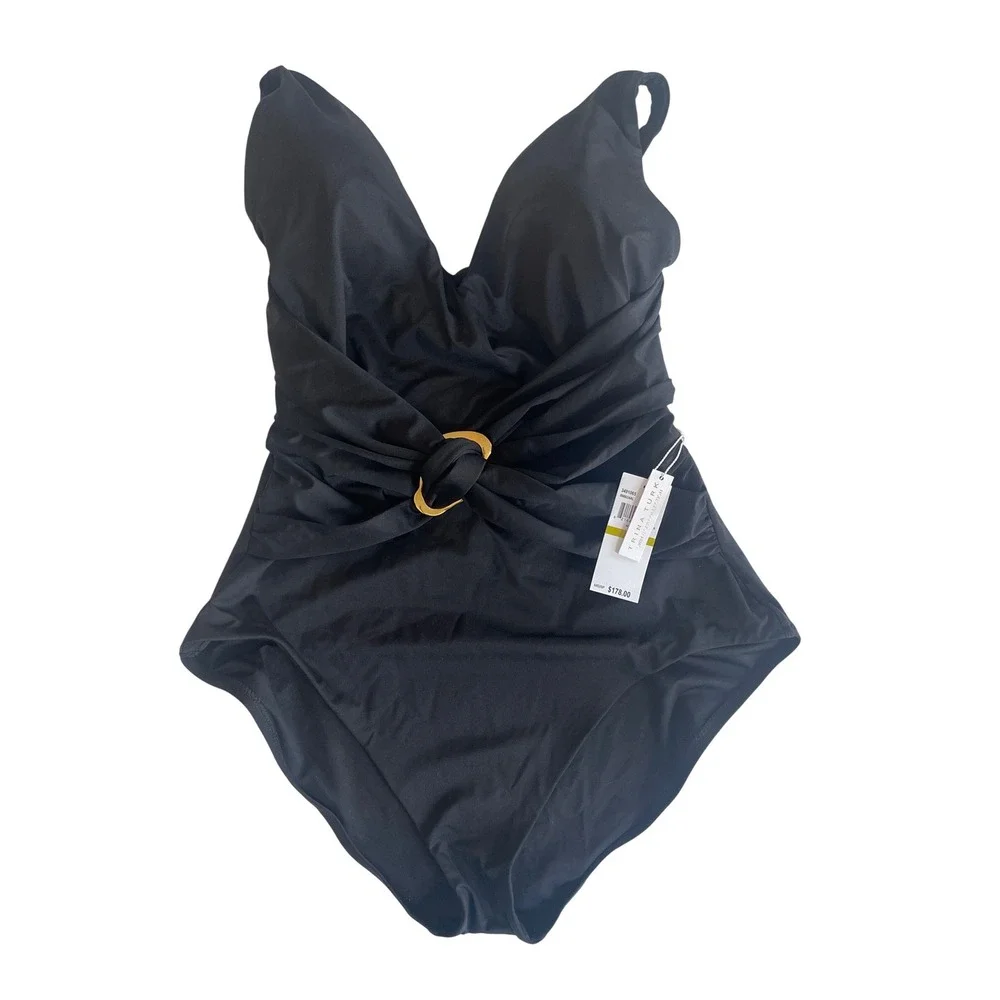Trina Turk‎ Monaco Wrap One-Piece Swimsuit Women's Size 14